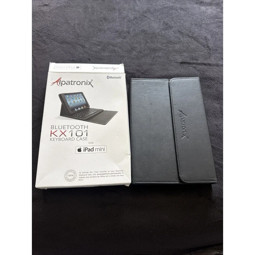 Alpatronix Kx101 - iPad Mini Case W/Keyboard‎ Black Leather Cover - Bluetooth